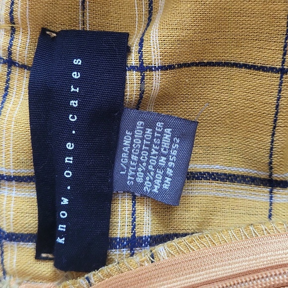 Yellow plaid button down dress - Picture 8 of 8